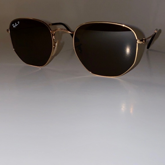 Ray-Ban Hexagonal 54mm Brown Gradient Polarized Sunglasses - Picture 9 of 12